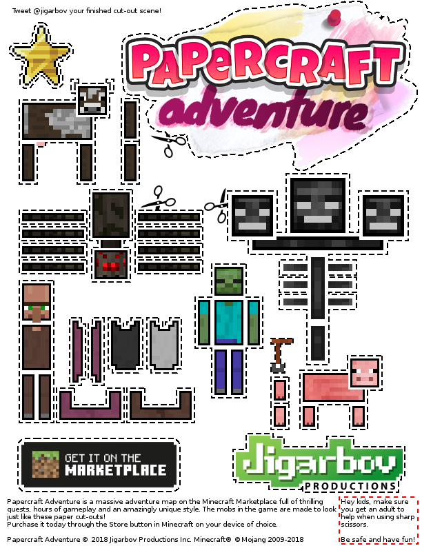 Paper Minecraft - Adventure games 